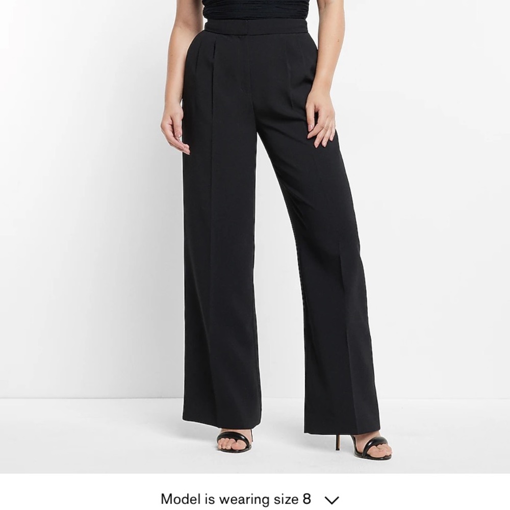 NWT PERFECT HIGH WAISTED WIDE LEG DRESS PANTS LONG